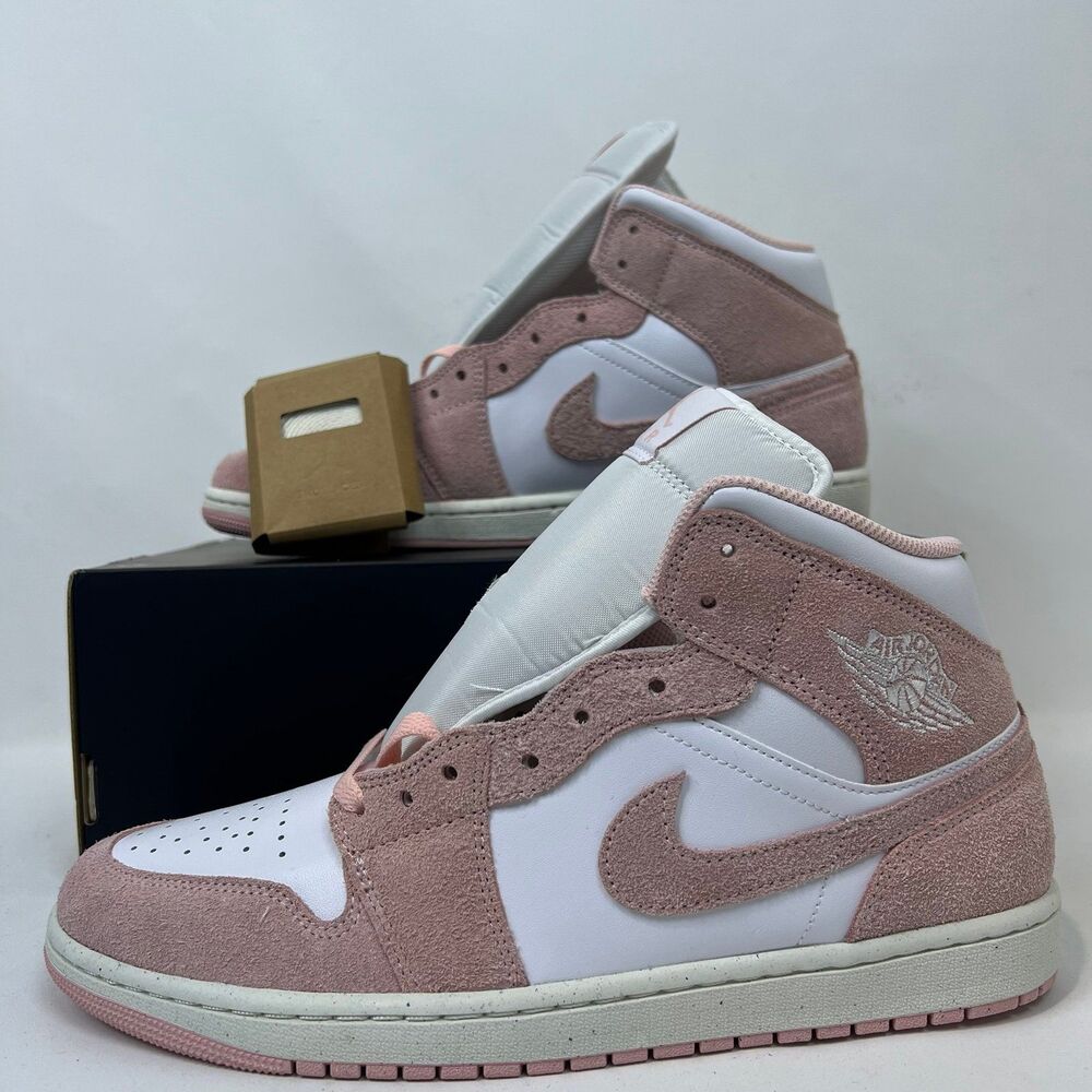 Air Jordan 1 Mid Pink Suede FN5215-161 Size 11